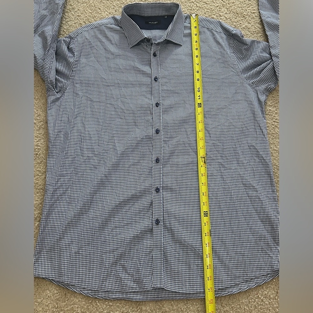 Sand Copenhagen Men’s Size 46 Houndstooth Check Shirt - Picture 5 of 6